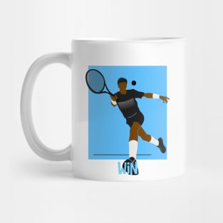 Watch Me Win Brown Skin Black Boy Joy Man Male Tennis Player Coach Athlete Sports Afro Kwanzaa Gift Design Mug